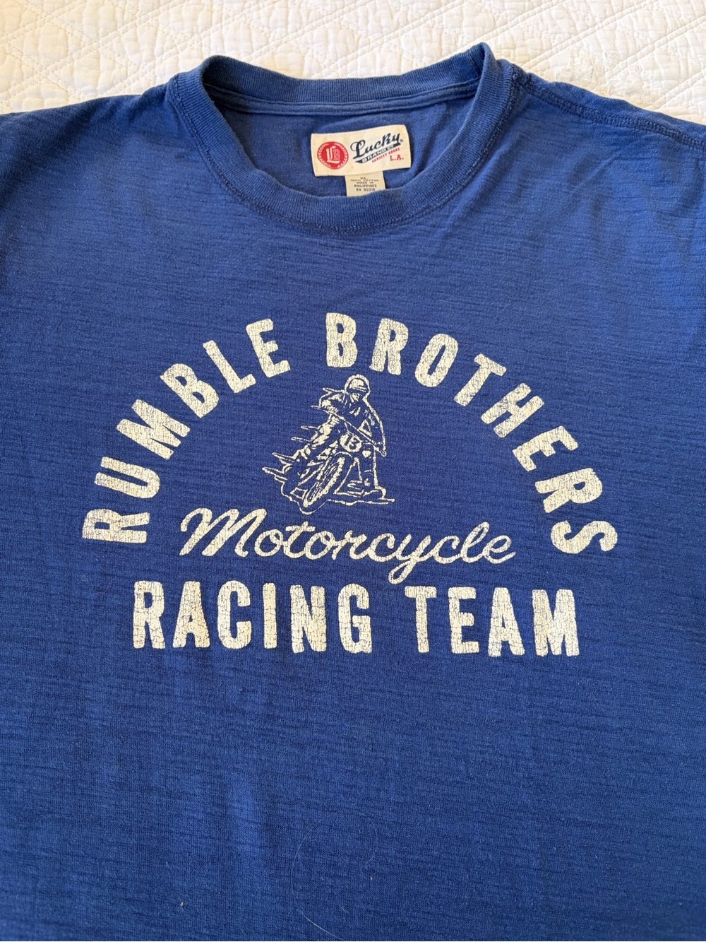 Lucky Brand Blue Rumble Brothers Racing Team T-Shirt
